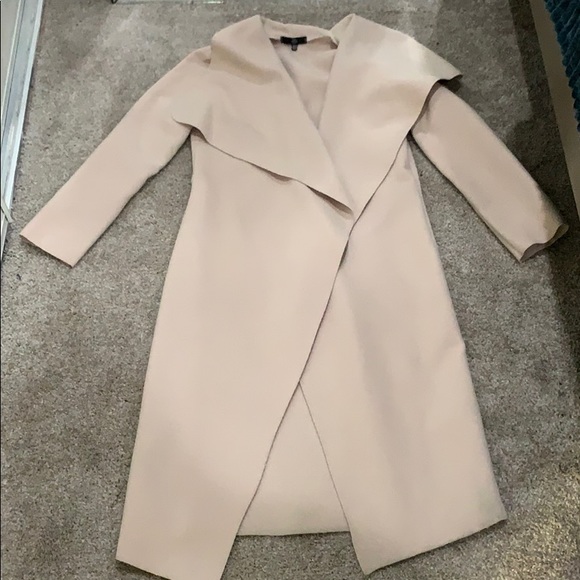 Boohoo Jackets & Blazers - Boohoo US size 0 Nude Cream Waterfall Duster Coat